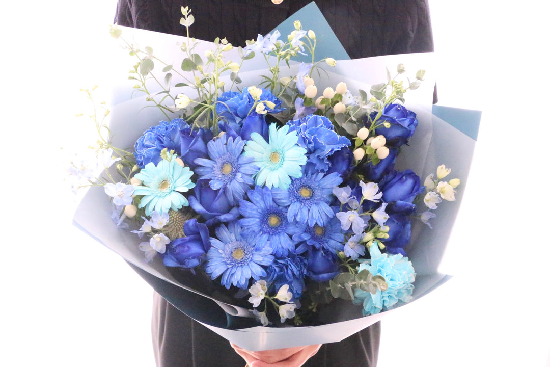 水色・青・白の花束 15,000円