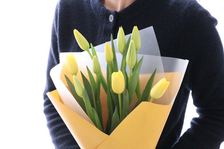 黄色のチューリップの花束（10本）