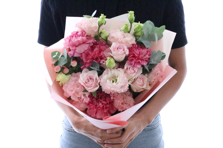 ピンク系の花束 8,000円