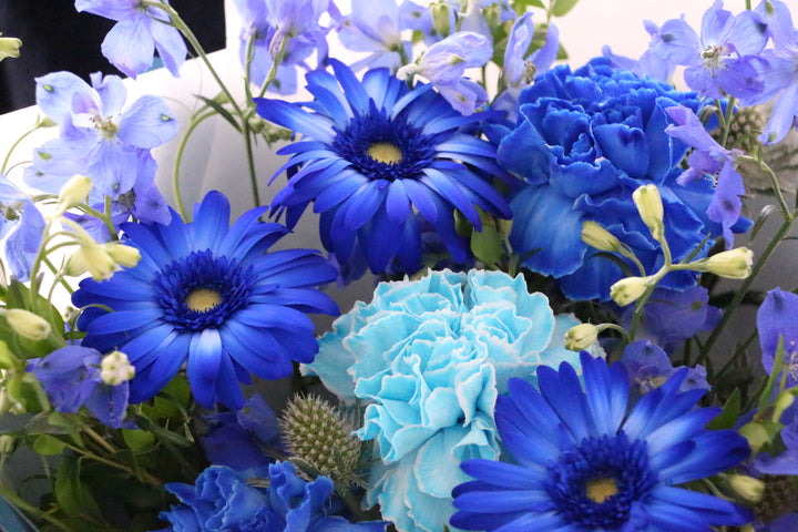 水色・青・白の花束 6,000円