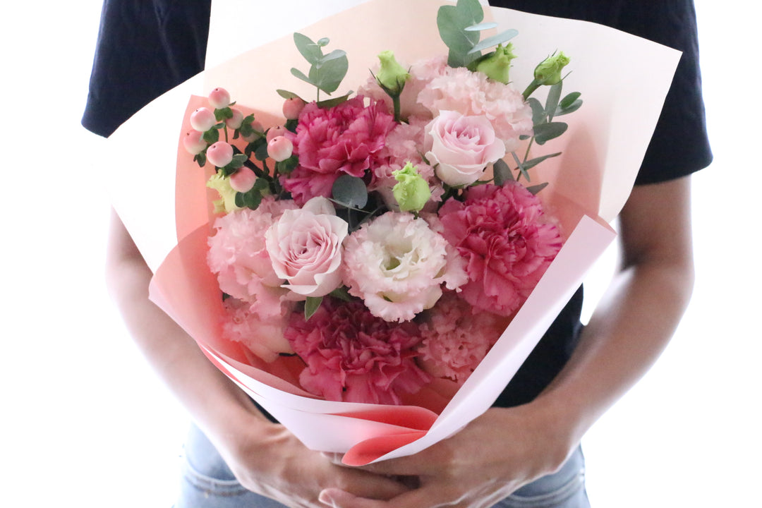 ピンク系の花束 5,000円
