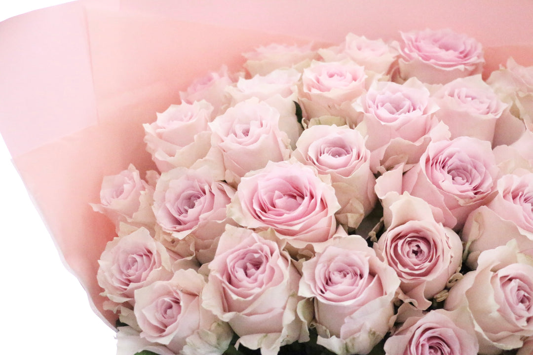 31本のピンク色のバラの花束-いつもあなたを想っています