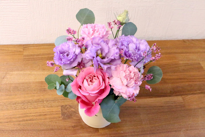 紫・ピンクのアレンジメント 3,000円