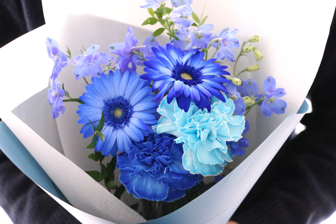 水色・青・白の花束 3,000円