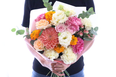 ピンク・黄色の花束  9,000円