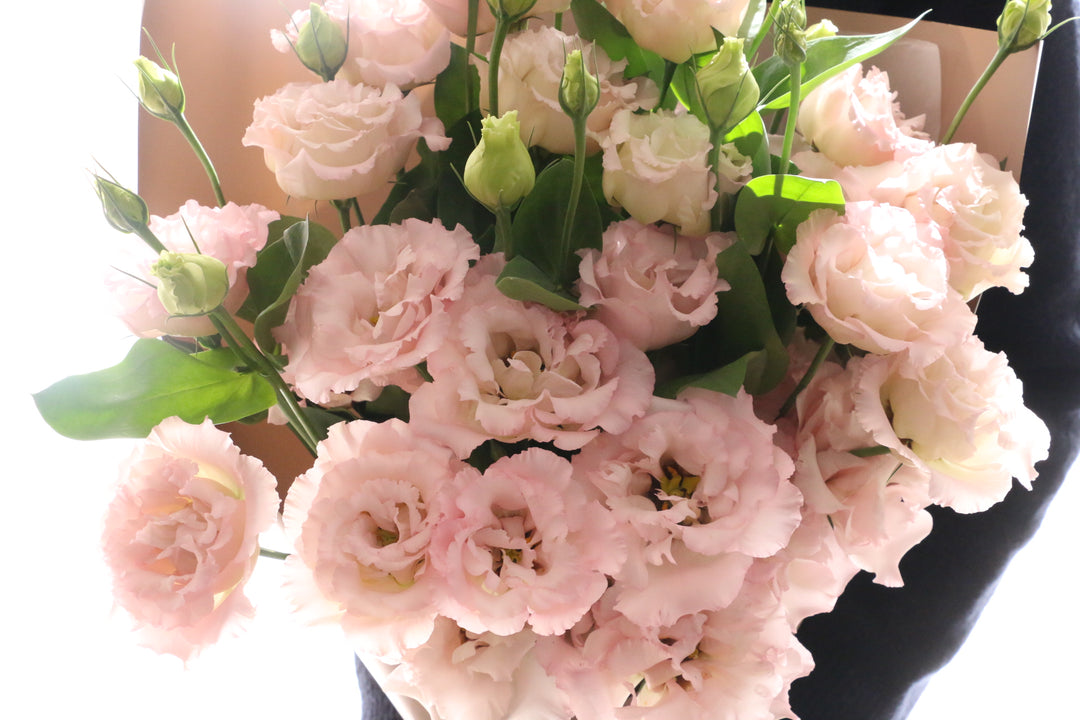 ピンク色のトルコキキョウの花束（10本）