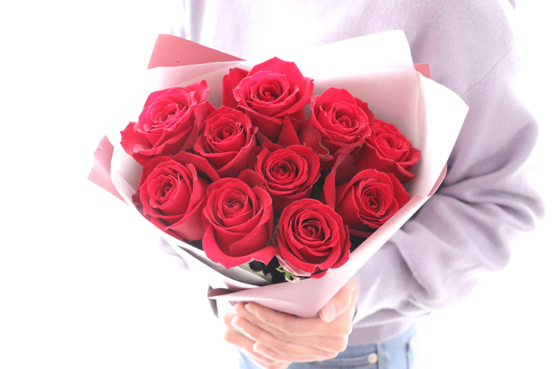 10本の赤いバラの花束-あなたは完璧な人です