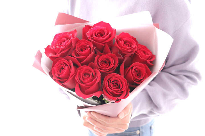 10本の赤いバラの花束-あなたは完璧な人です