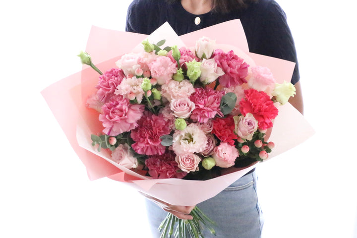 ピンク系の花束 15,000円