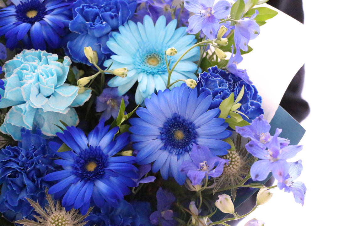 水色・青・白の花束 9,000円