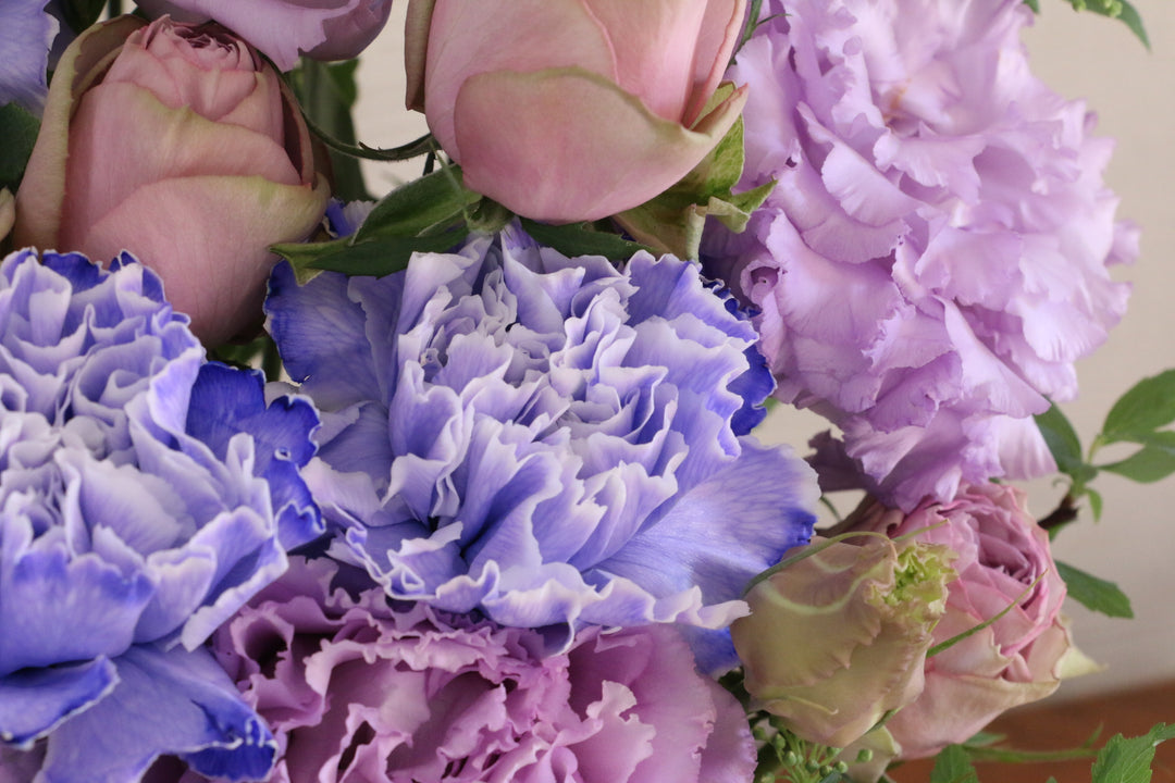 紫色のアレンジメント　9,000円