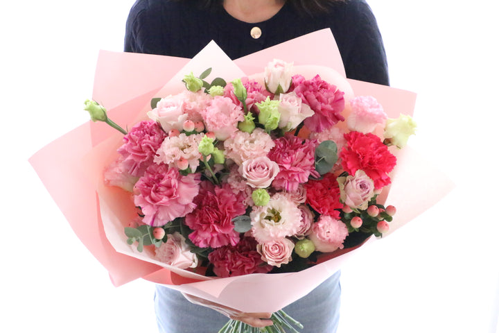 ピンク系の花束 15,000円