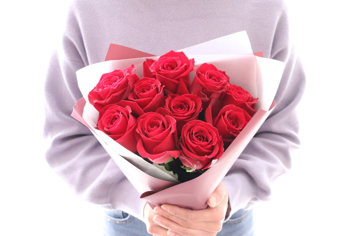 10本の赤いバラの花束-あなたは完璧な人です