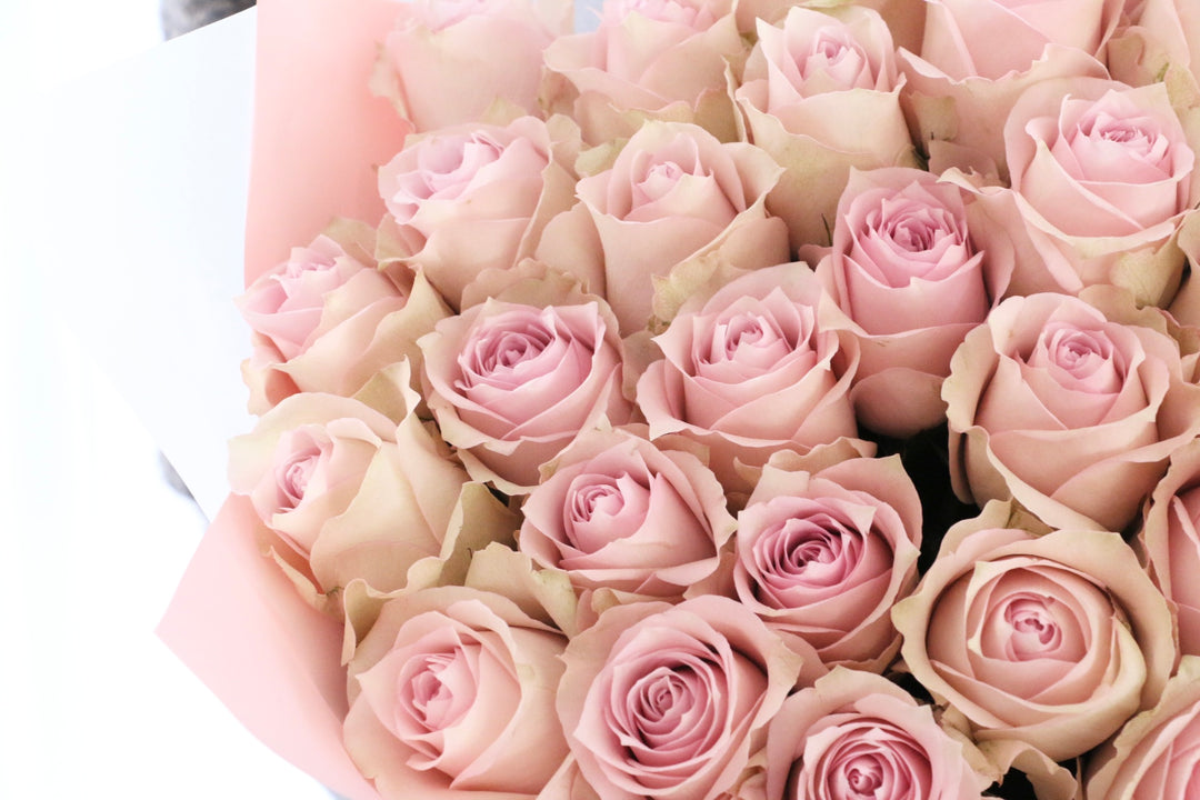 30本のピンク色のバラの花束-あなたとのご縁を大切にしたい