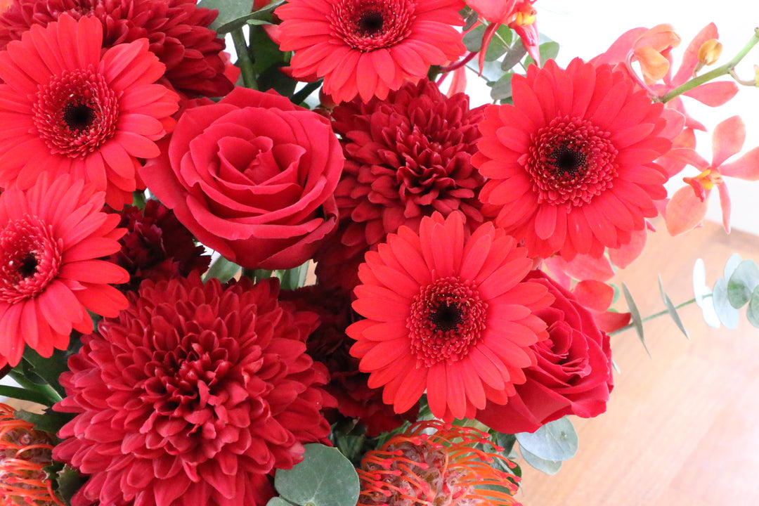 赤色のアレンジメント 12,000円