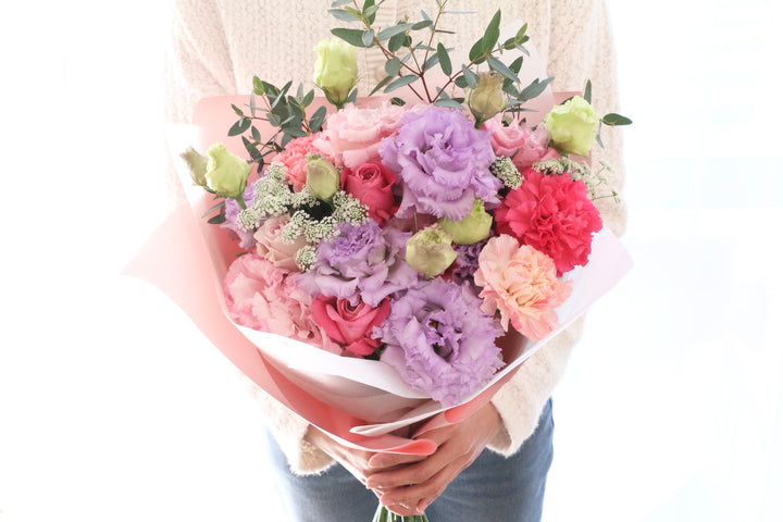 紫・ピンクの花束 8,000円