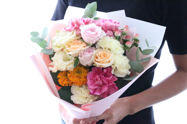 ピンク・黄色の花束  7,000円