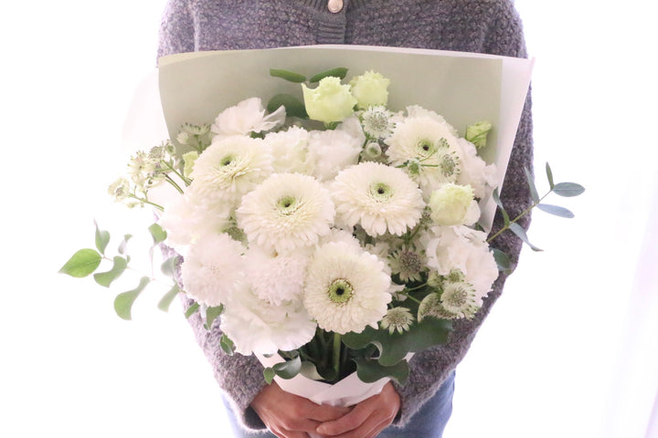 【供花】白色・グリーンのお供え花束 10,000円