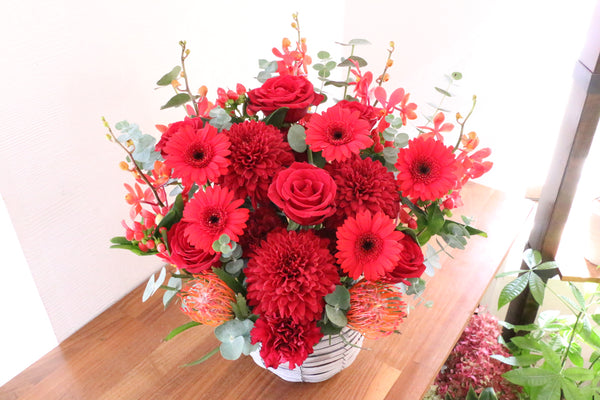 赤色のアレンジメント 15,000円
