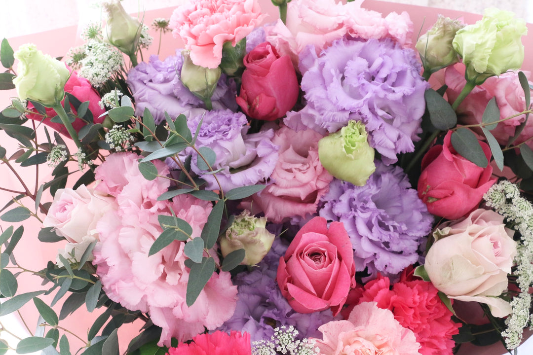 紫・ピンクの花束 12,000円
