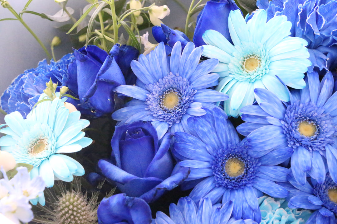 水色・青・白の花束 12,000円