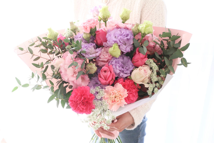 紫・ピンクの花束 12,000円