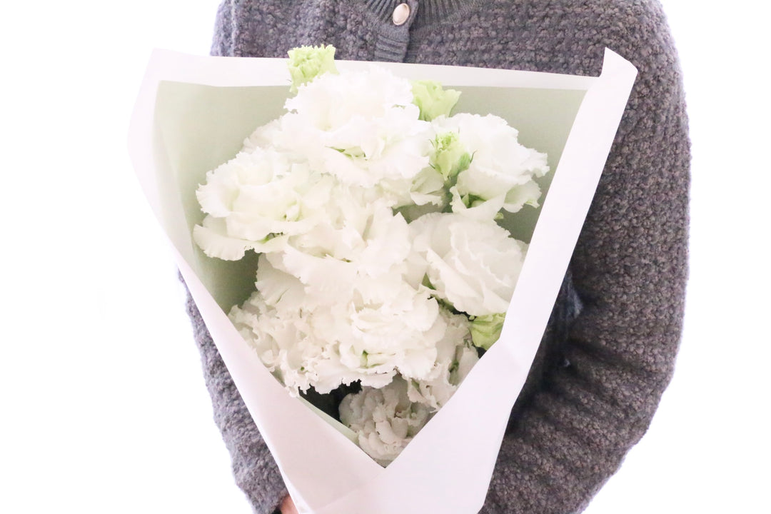 白いトルコキキョウの花束（4本）