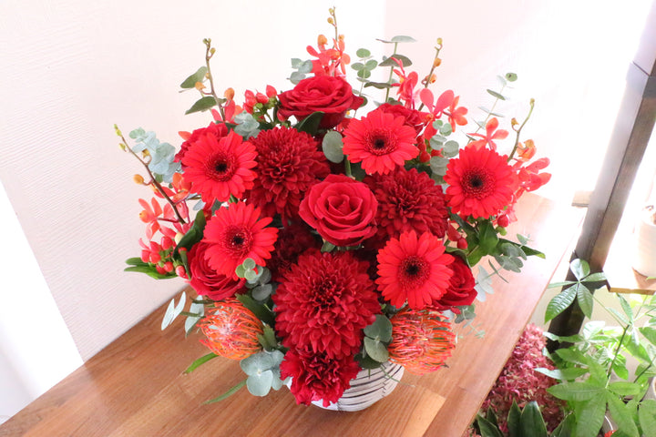 赤色のアレンジメント 15,000円