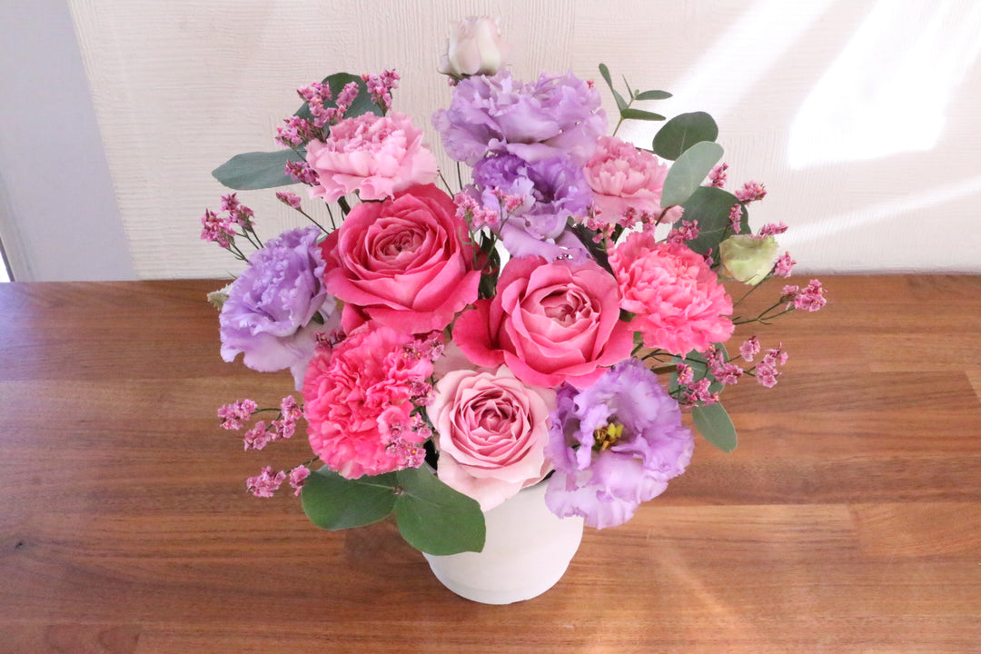 紫・ピンクのアレンジメント 6,000円