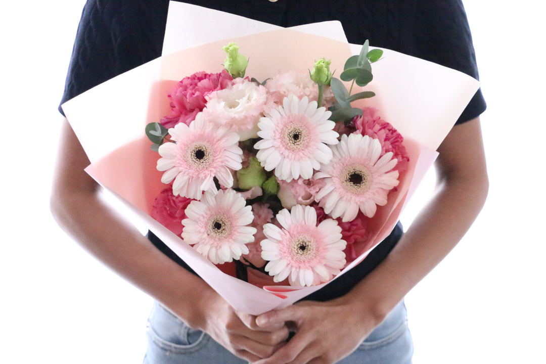 ピンクガーベラ入りの花束 Lサイズ 5,000円