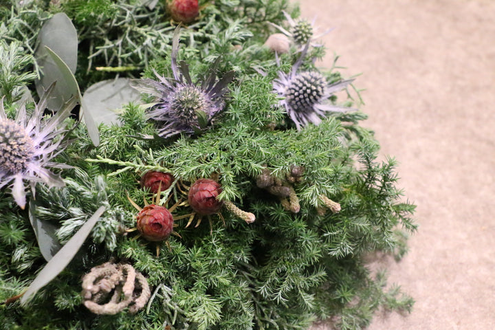 フレッシュクリスマスリース 生花 グリーン Sサイズ