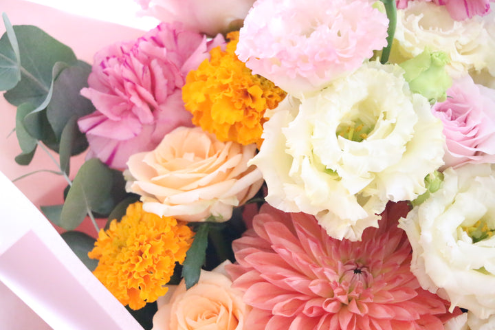 ピンク・黄色の花束  10,000円