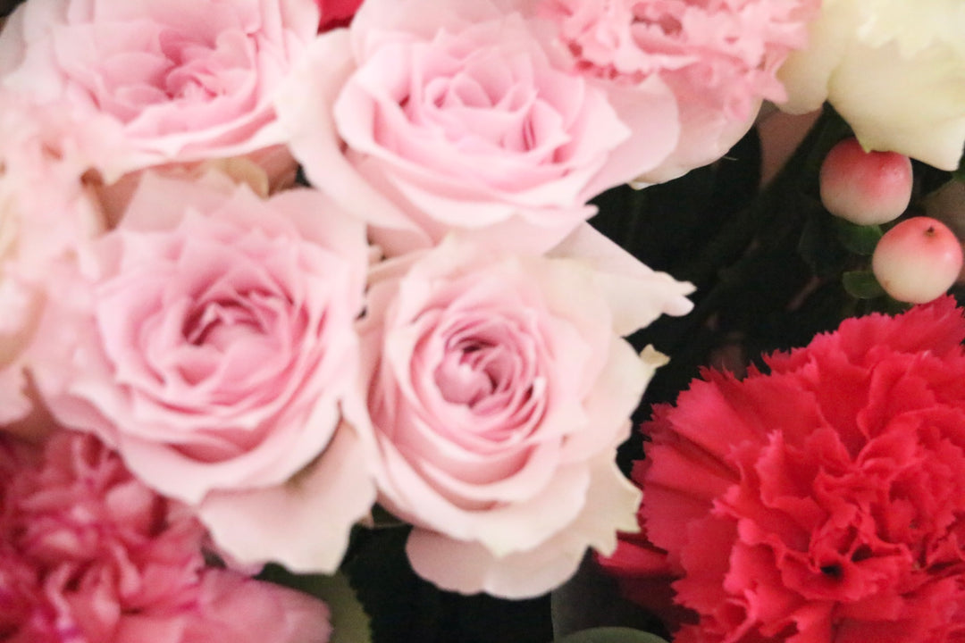 ピンク色バラ入りの花束 Lサイズ 10,000円