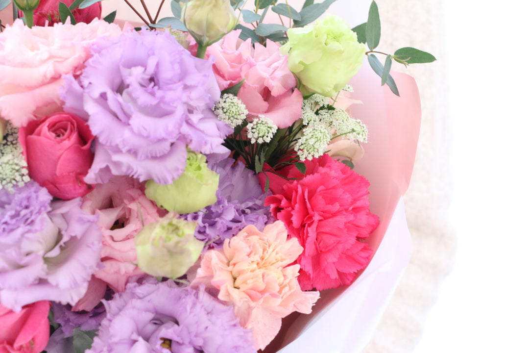 紫・ピンクの花束 9,000円