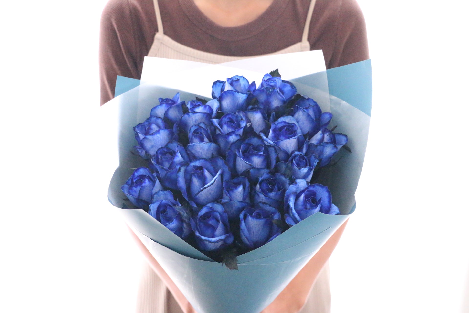 国産】22本の青いバラの花束-あなたの幸運を祈ります – 花・花束の通販