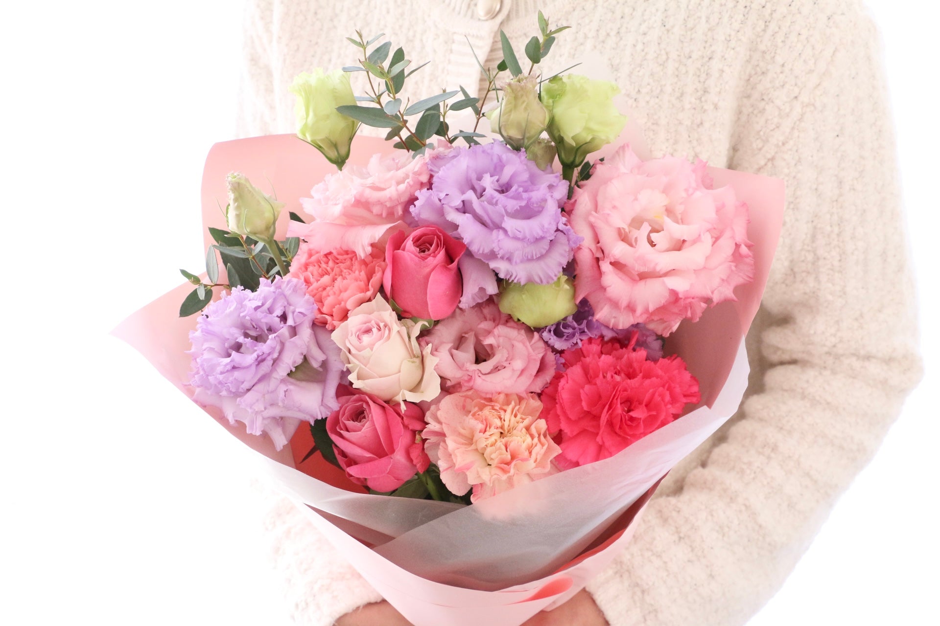 紫・ピンクの花束 5,000円 – 花・花束の通販サイト｜HanaTaku