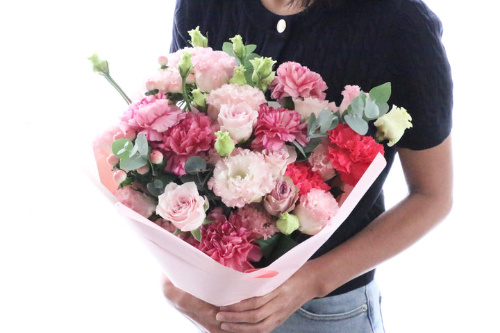 ピンク系の花束 12,000円