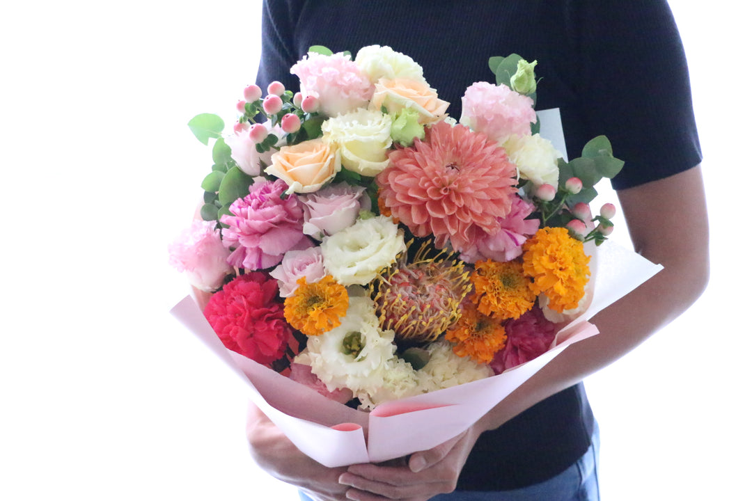 ピンク・黄色の花束 15,000円