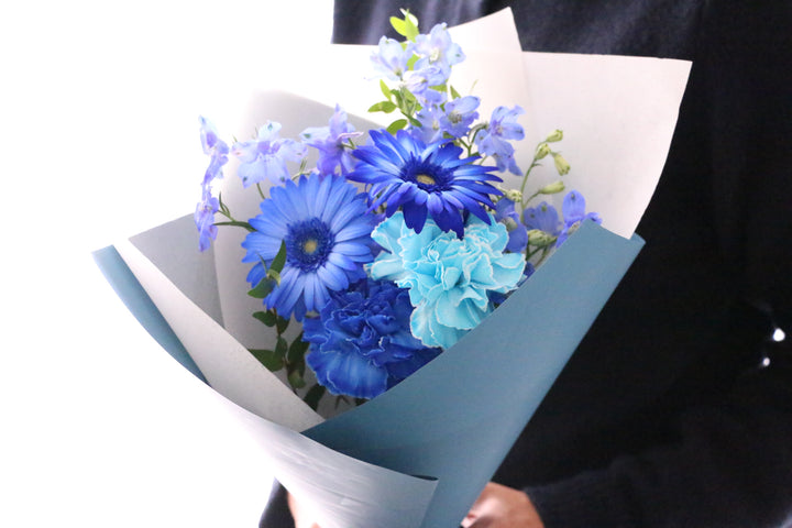 水色・青・白の花束 3,000円