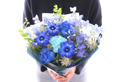 水色・青・白の花束 6,000円