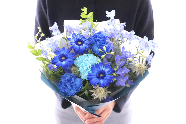 水色・青・白の花束 6,000円