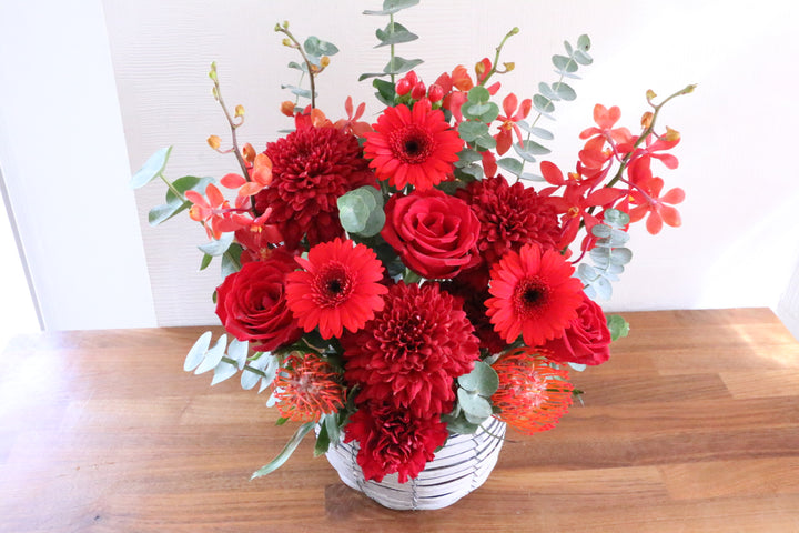 赤色のアレンジメント 10,000円