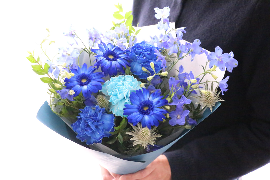水色・青・白の花束 6,000円