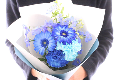 水色・青・白の花束 3,000円