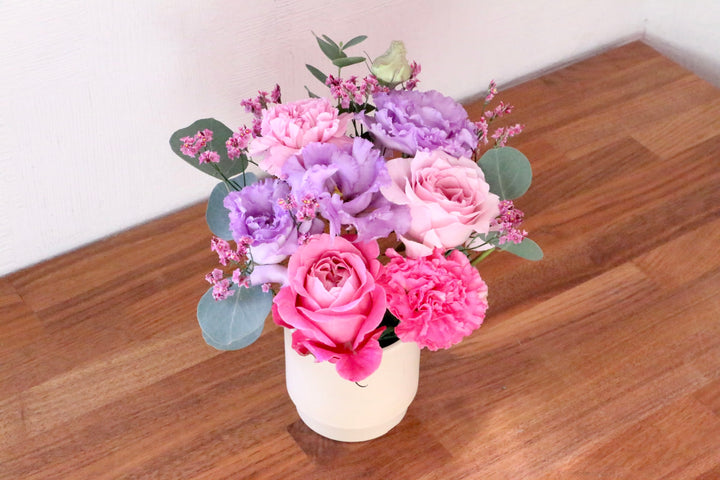 紫・ピンクのアレンジメント 4,000円