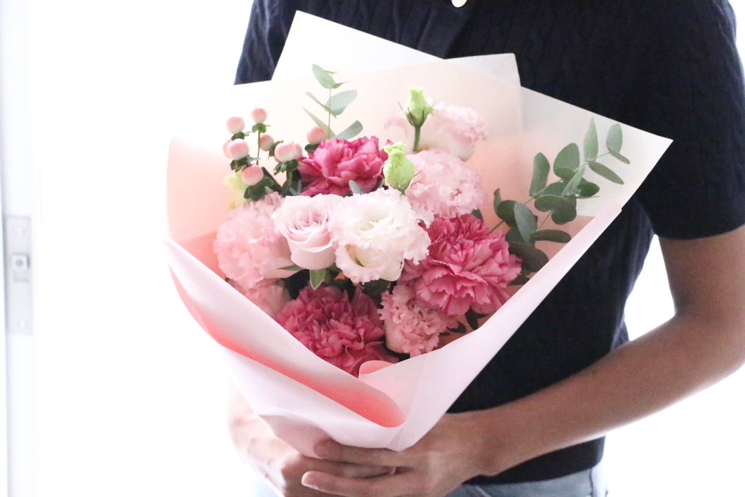 ピンク系の花束 4,000円