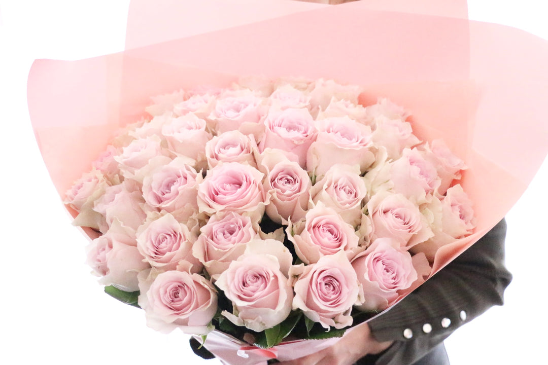 38本のピンク色のバラの花束-あなたと一緒にいたい