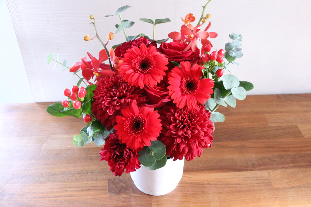 赤色のアレンジメント 6,000円