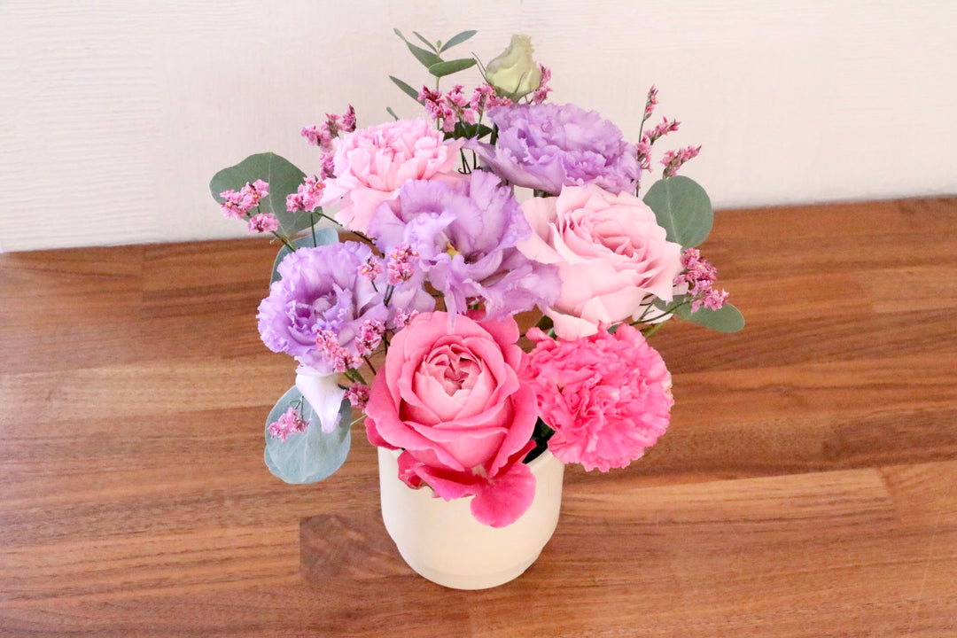 紫・ピンクのアレンジメント 4,000円