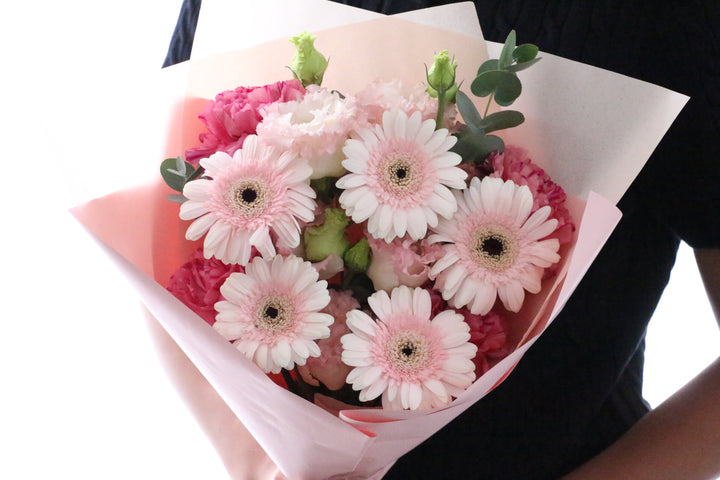 ピンクガーベラ入りの花束 Lサイズ 5,000円